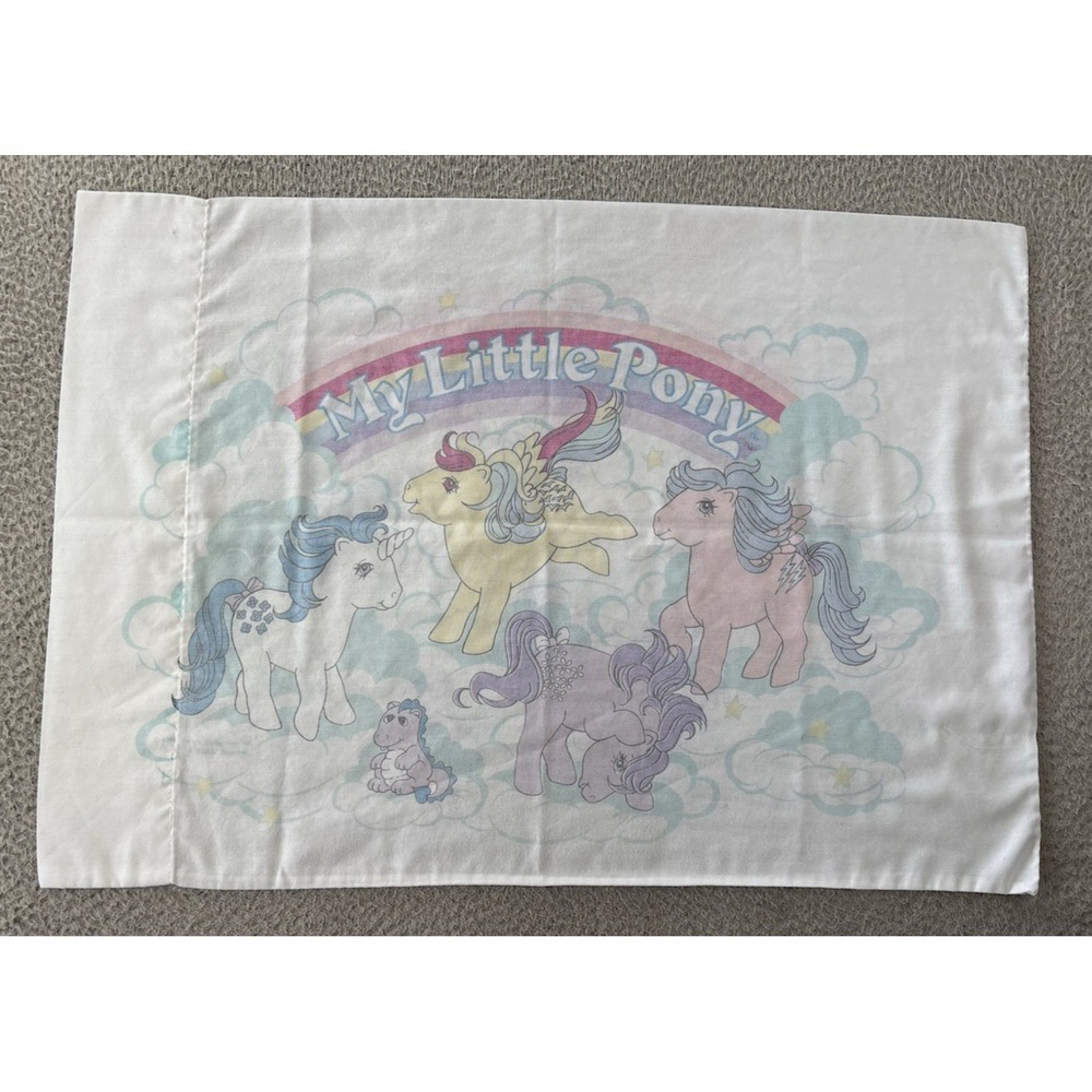 Vintage My Little Pony Pillowcase Standard 1984 Double Sided